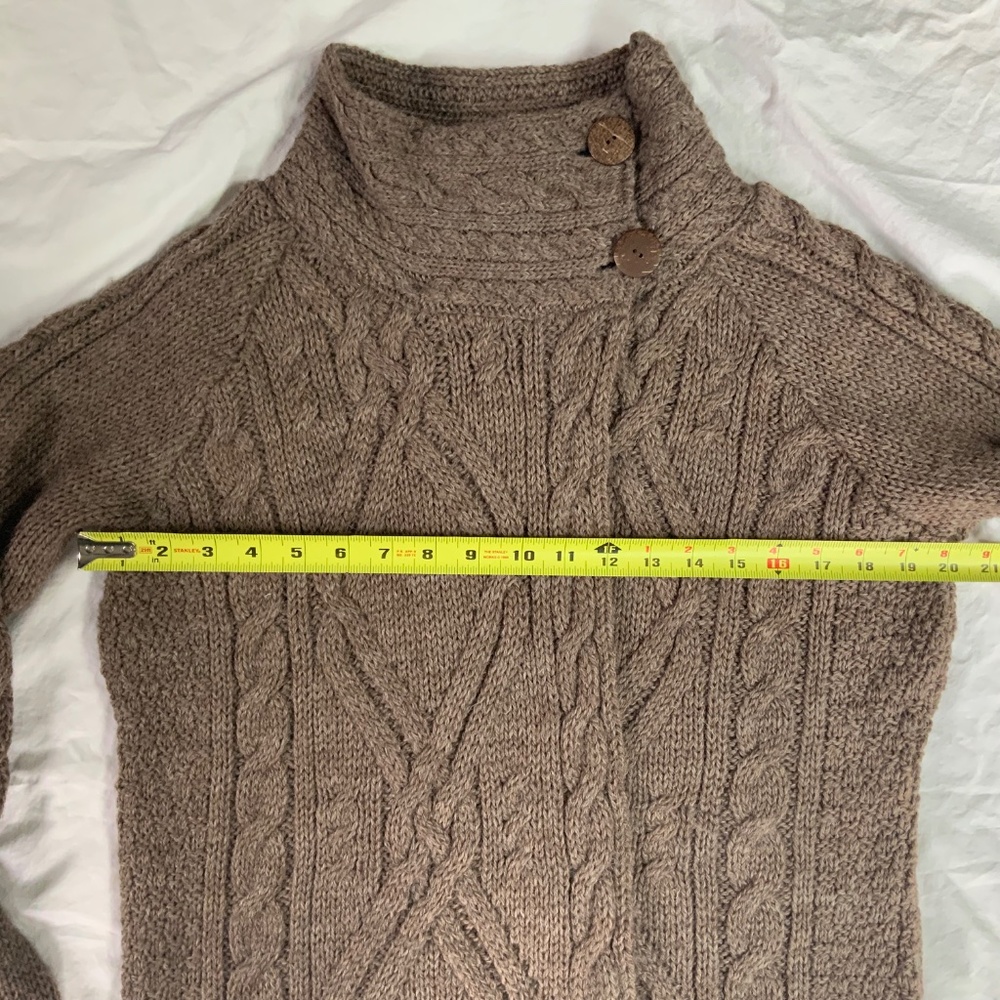 Open Front Wool Cable-Knit Cardigan from Highland Home Industries (medium) - Picture 6 of 13